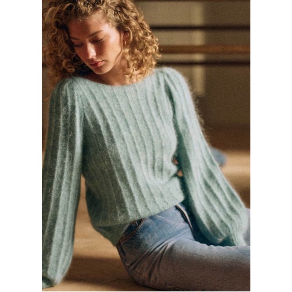 Women's Soft Knit Sweater - Light Blue